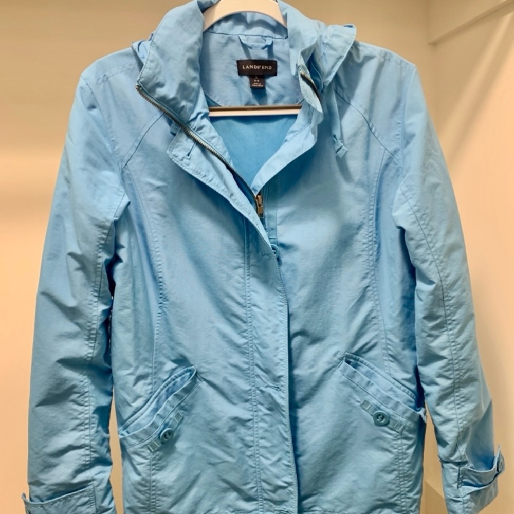 Lands' End Women's Light Blue Utility Jacket
